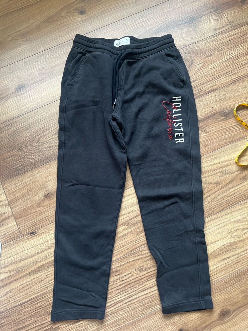 Hollister California Fleece Jogger Sweatpants Black Gray Size Small S